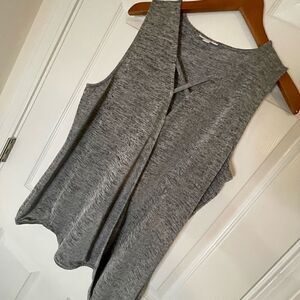 Bar III sleeveless wrap around blouse size XL gray